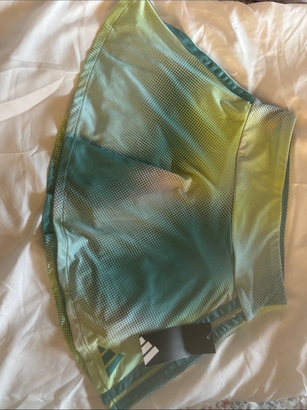 adidas Girls Green Teal Gradient Athletic Skort